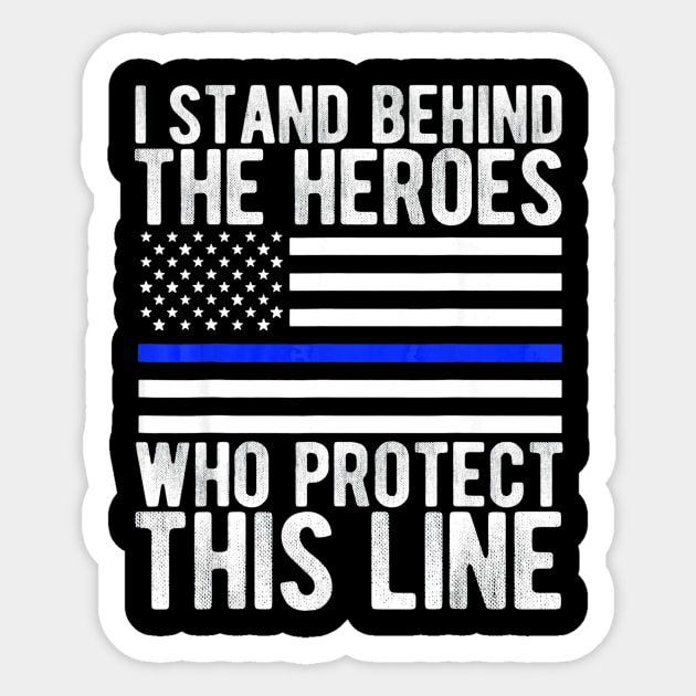 Thin Blue Line Shirt Police Flag Hero Sticker by Sinclairmccallsavd